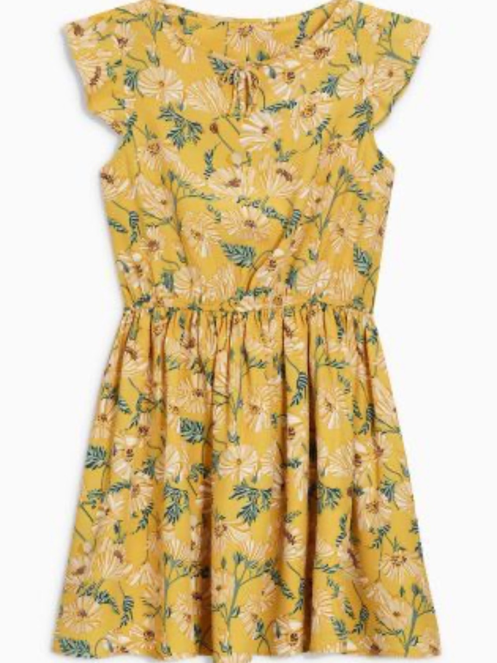 next Yellow Floral Casual Girls Dress